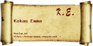 Kokas Emma névjegykártya